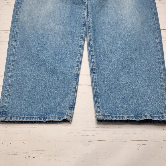 Madewell Balloon Jeans Cropped Medium Light Whistler Wash Baggy Curved Leg 29 - Picture 8 of 11